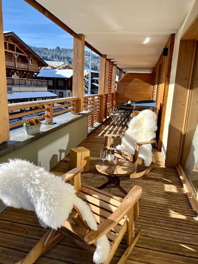 Appartement De Standing Plein Centre Station, 50M Des Pistes Les Gets Exteriör bild