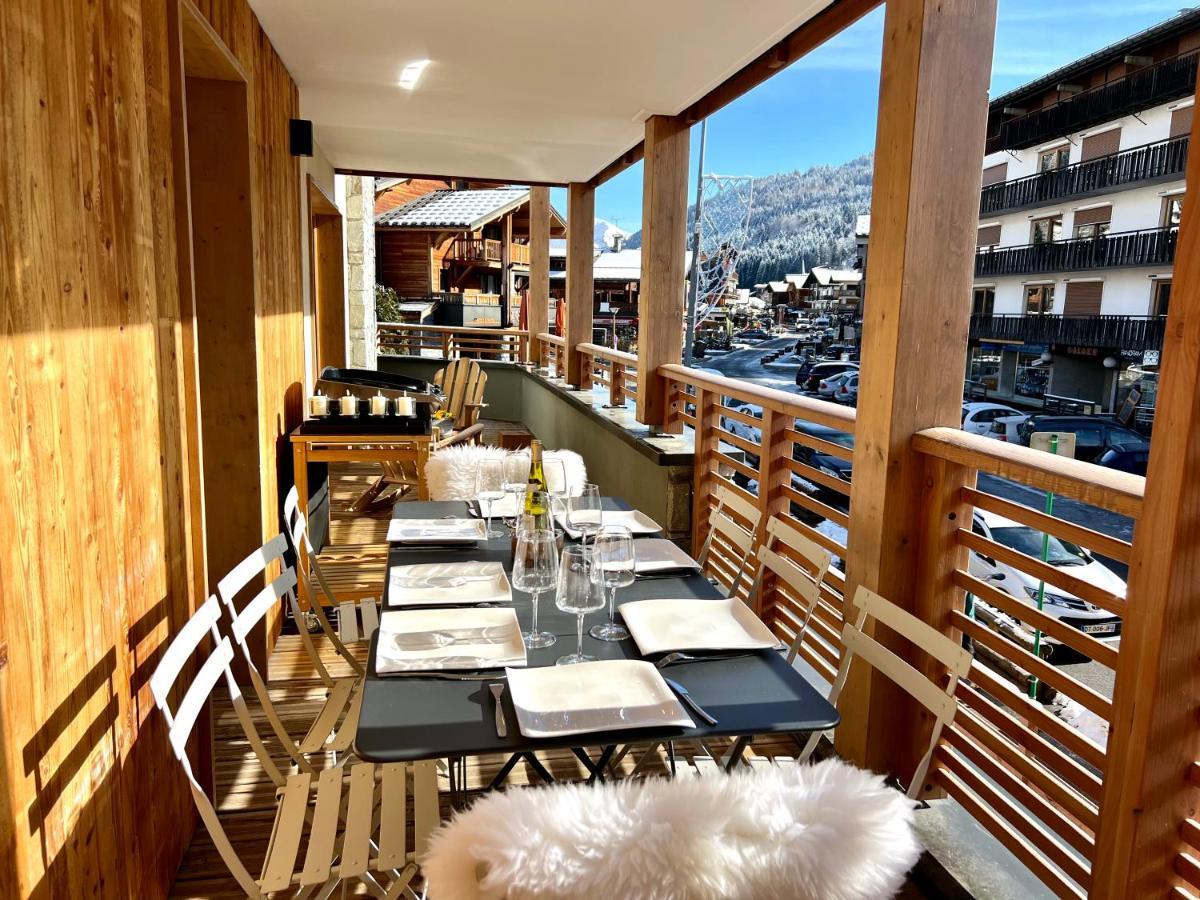 Appartement De Standing Plein Centre Station, 50M Des Pistes Les Gets Exteriör bild